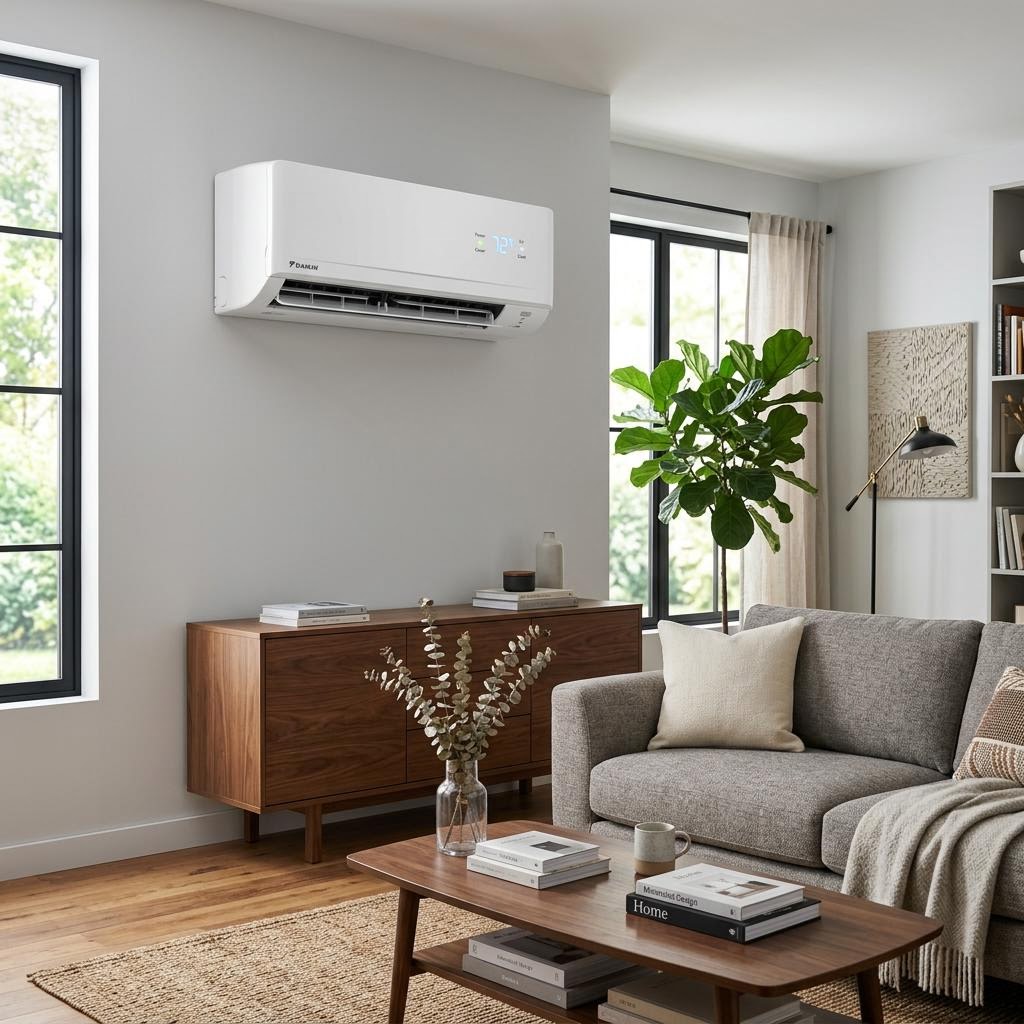 Indoor ductless mini-split HVAC system Concord CA